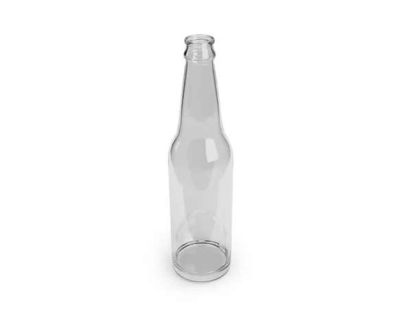 Сцена Макета Стеклянной Бутылки Изолированном Фоне — стоковое фото