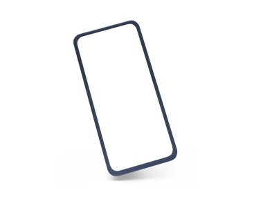 Modern Smartphone 3D Görüntü İzole Arkaplan Sahnesi