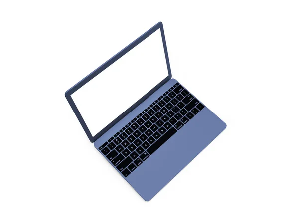 Сцена Макета Ноутбука Компьютер Иллюстрации Изолированном Фоне — стоковое фото