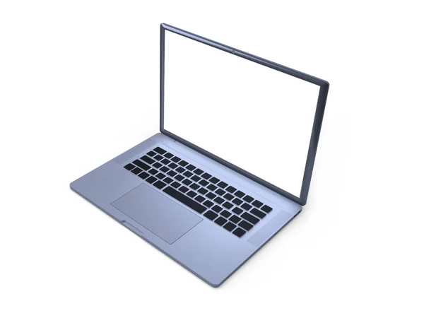 Laptop Computer Illustration Mockup Szene Auf Isoliertem Hintergrund — Stockfoto