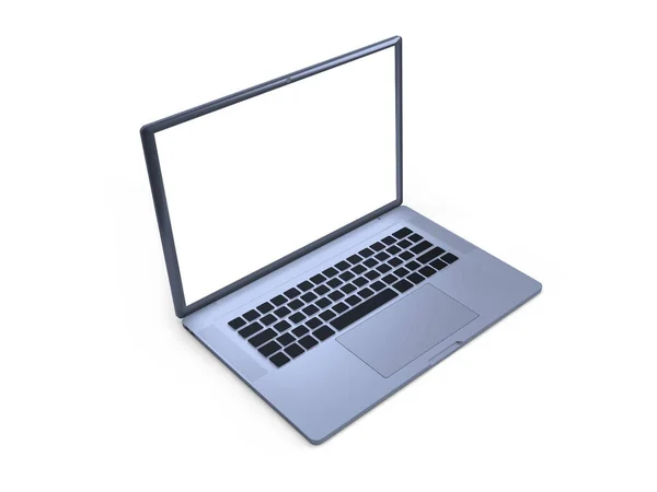 Laptop Computer Illustration Mockup Szene Auf Isoliertem Hintergrund — Stockfoto