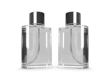 Perfume Glass Bottle 3D Illustration Mockup Scene on Isolated Background