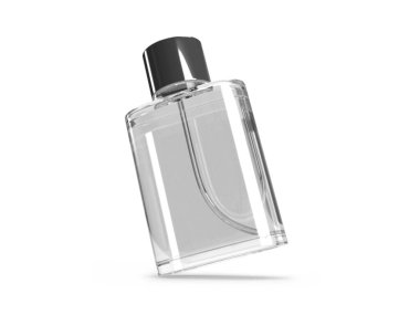 Perfume Glass Bottle 3D Illustration Mockup Scene on Isolated Background