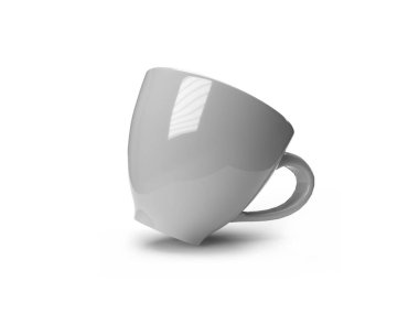 Kahve ve Çay Fincanı 3D Görüntü İzole Arkaplan Sahnesi