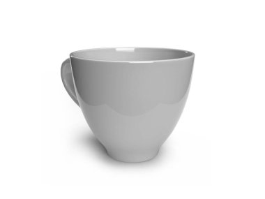 Kahve ve Çay Fincanı 3D Görüntü İzole Arkaplan Sahnesi