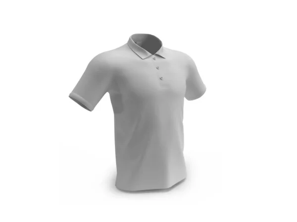 Polo Shirt Illusztráció Mockup Jelenet Izolált Háttér — Stock Fotó