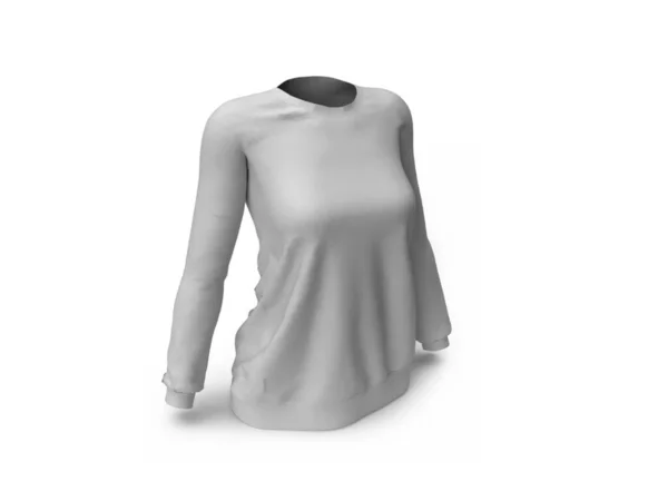 女性汗衫3D图片说明隔离背景下的调校场景 — 图库照片