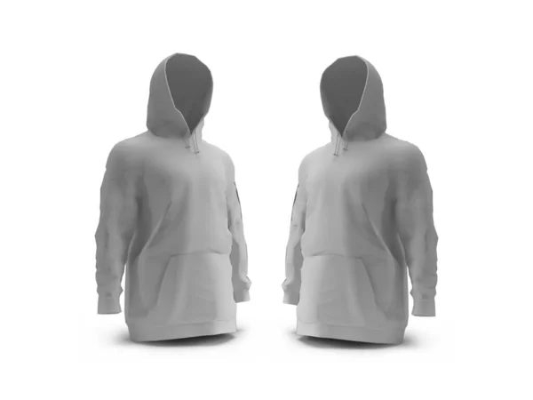 Hoodie Jacket Illusztráció Mockup Jelenet Elszigetelt Háttér — Stock Fotó