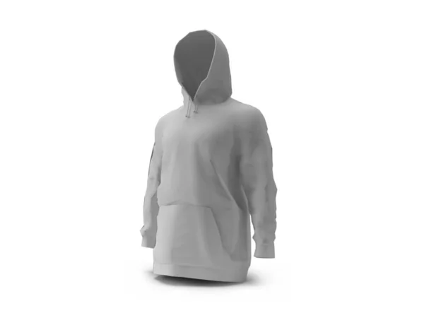 Hoodie Jacket Illusztráció Mockup Jelenet Elszigetelt Háttér — Stock Fotó