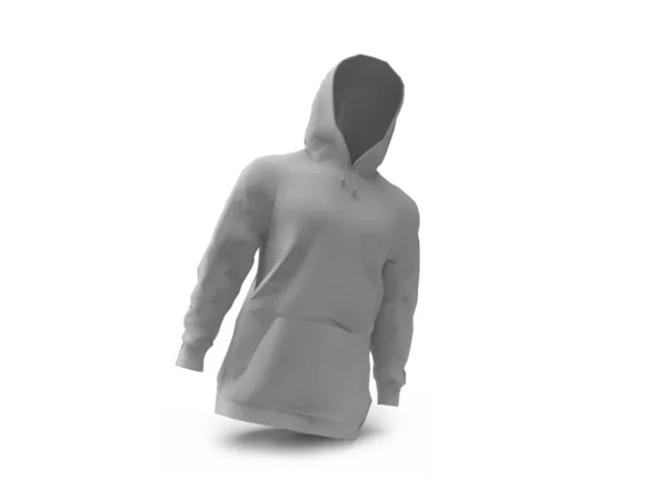 Сцена Макета Hoodie Jacket Illustration Изолированном Фоне — стоковое фото