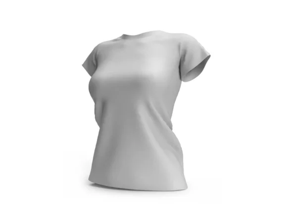 Frau Shirt Illustration Mockup Szene Auf Isoliertem Hintergrund — Stockfoto