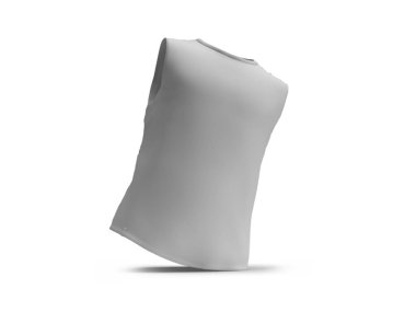 Kolsuz Gömlek 3D Görüntü İzole Arkaplan Sahnesi