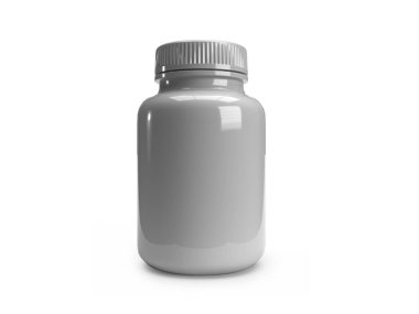 Medicine Bottle Jar 3D Görüntü İzole Arkaplan Sahnesi