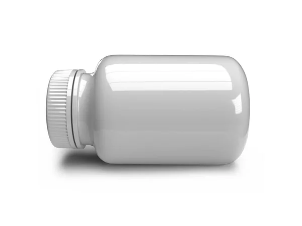 Medicine Bottle Jar Illustration Mockup Scene Isolated Background — Stock Photo, Image