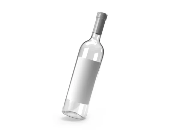 Wine Bottle Illustration Mockup Scene Isolated Background — 스톡 사진