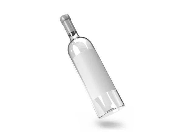 Wine Bottle Illustration Mockup Scene Isolated Background — Stock Photo, Image
