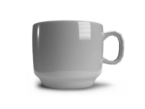 Teetasse Illustration Mockup Szene Auf Isoliertem Hintergrund — Stockfoto