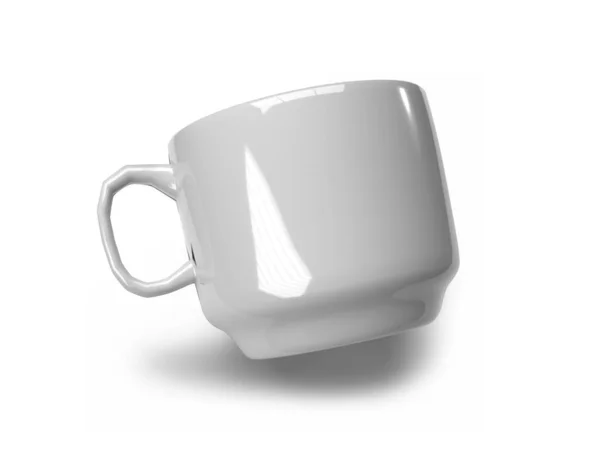 Teetasse Illustration Mockup Szene Auf Isoliertem Hintergrund — Stockfoto