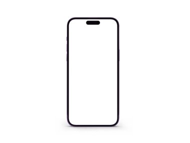 Modern Smartphone 3D Görüntü İzole Arkaplan Sahnesi