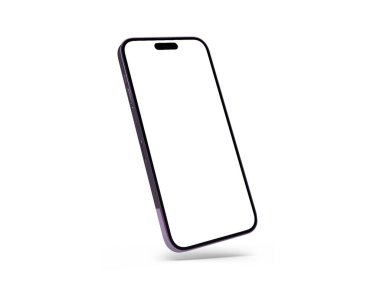 Modern Smartphone 3D Görüntü İzole Arkaplan Sahnesi