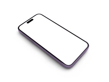 Modern Smartphone 3D Görüntü İzole Arkaplan Sahnesi