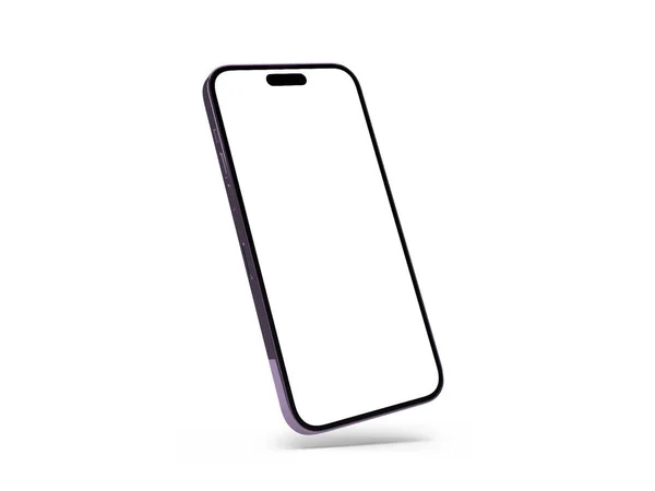 Modern Smartphone 3D Görüntü İzole Arkaplan Sahnesi