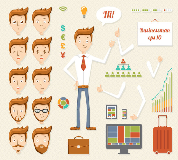 Illustration of cartoon manager