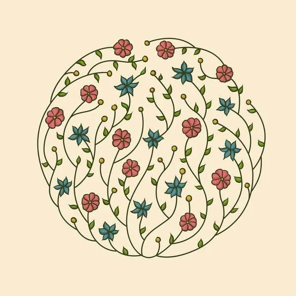 Illustration de vignette de fleurs — Image vectorielle