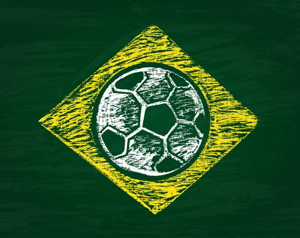 Ilustración de la composición brasileña con tiza — Vector de stock