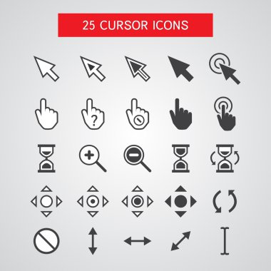 Vector Cursor Icons Set clipart
