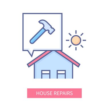 Ev onarımları - modern satır tasarım simgesi