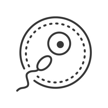 Döllenme - vektör çizgisi tasarımı tek izole simge