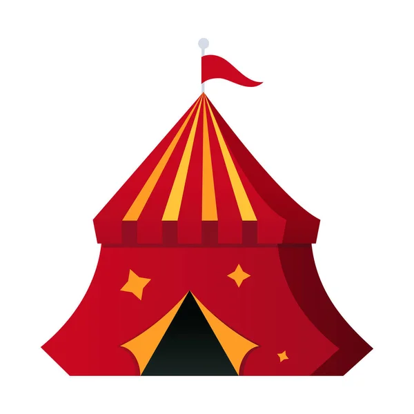 Tenda Circus - moderno design piatto singolo oggetto isolato — Vettoriale Stock