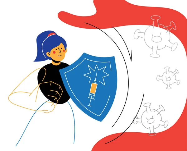 바이러스 보호 - 현대의 평평 한 디자인 삽화 — 스톡 벡터