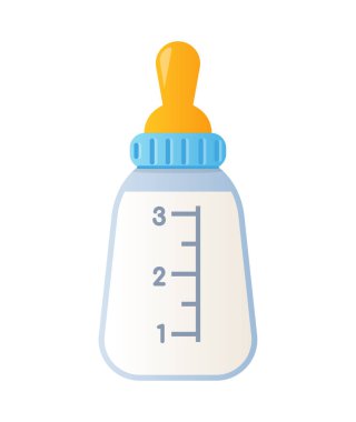 Meme ucu şişesi - modern düz tasarım biçimi izole edilmiş simge