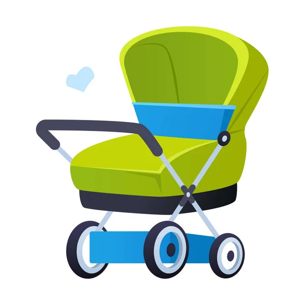 Carruagem de bebê - moderno design plano único ícone isolado —  Vetores de Stock