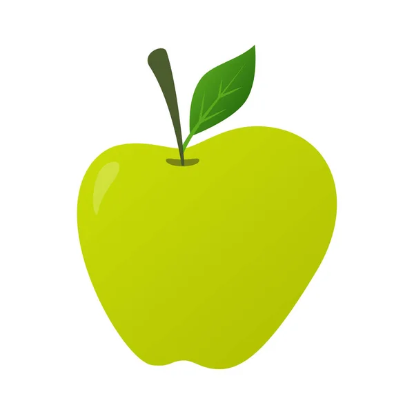 Groene appel - modern plat ontwerp enkele geïsoleerde pictogram — Stockvector
