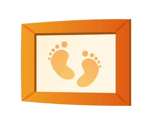 Zdjęcie footprintów - nowoczesna płaska ikona stylu odizolowanej konstrukcji — Wektor stockowy