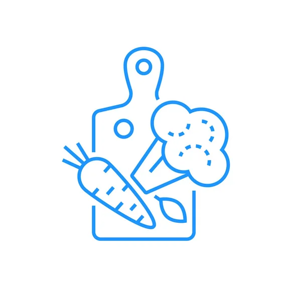 Cook food - modern blue line design style icon — Stok Vektör