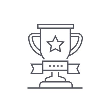Ödül kupası - modern siyah çizgi tasarım simgesi