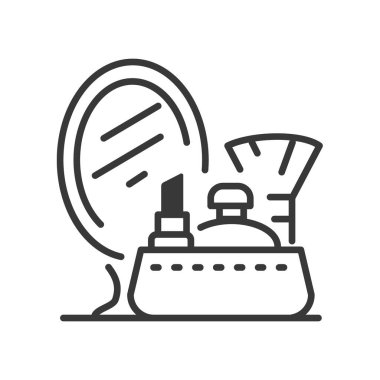 Görünümle ilgileniliyor - vektör çizgisi tasarımı tek izole simge