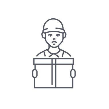 Mal teslimatı - modern siyah çizgi tasarım simgesi