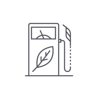 Çevre dostu yakıt ikmali - modern siyah çizgi tasarım ikonu