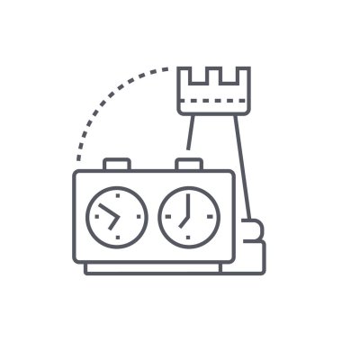 Satranç oyunu - modern siyah çizgi tasarım simgesi