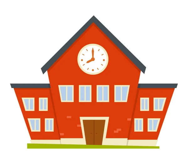 Budynek szkoły podstawowej - nowoczesny płaski design ikona — Wektor stockowy