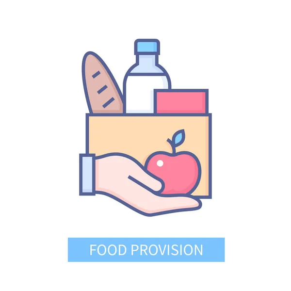 Food provision - modern colored line design style icon — Stock Vector