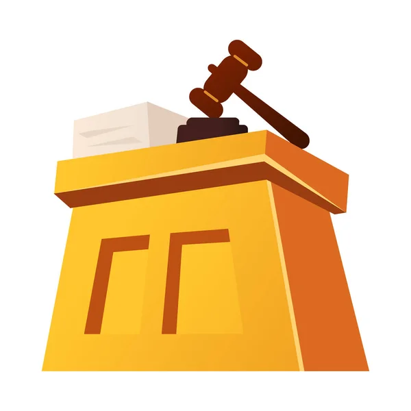 Trial tribune - moderní plochý design jeden izolovaný objekt — Stockový vektor