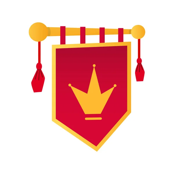 Королівський герб - сучасний стиль плоского дизайну окремий ізольований об'єкт — стоковий вектор