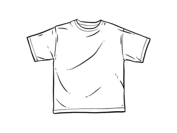 Shirt Vit Bakgrund Handritade Stil Vektor Design Illustrationer — Stock vektor