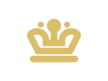 taç logo tasarım vektörü